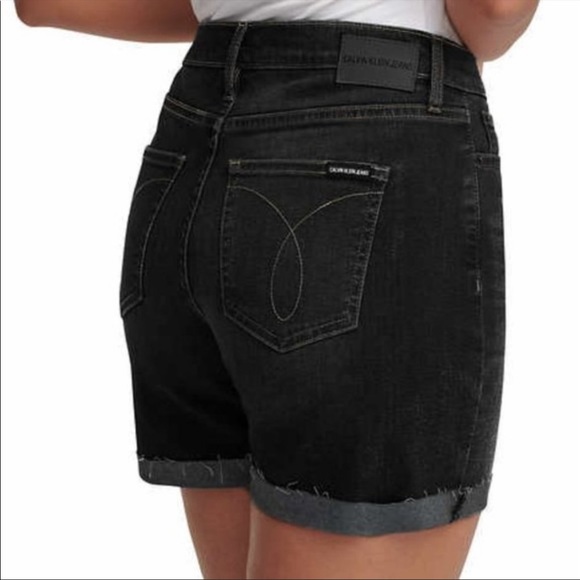 CALVIN KLEIN Jeans Roll Cuff Denim Shorts - Picture 2 of 4